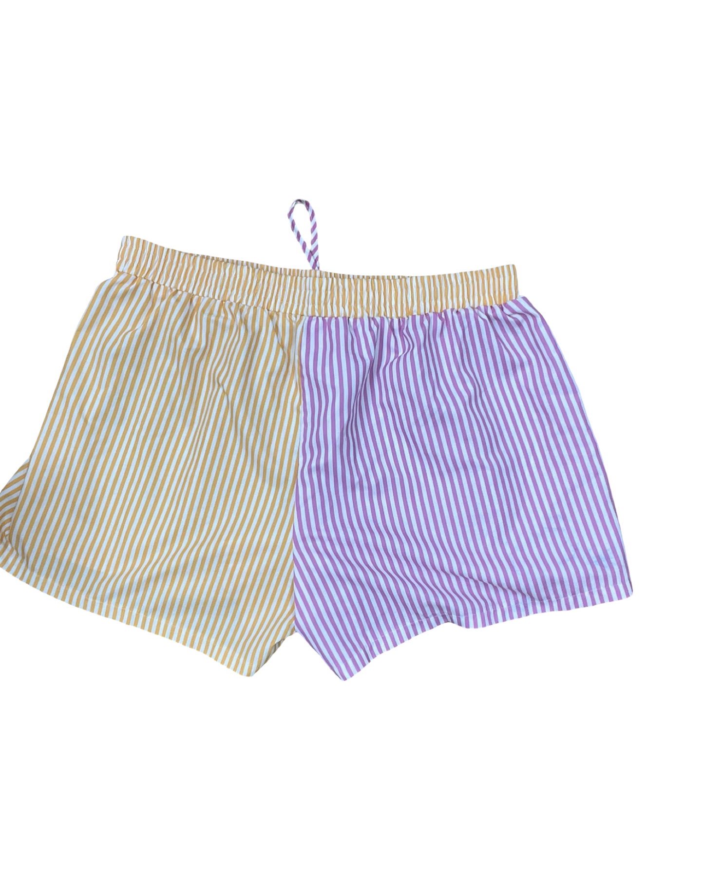 Shorts By Shein In White & Yellow, Size:4X