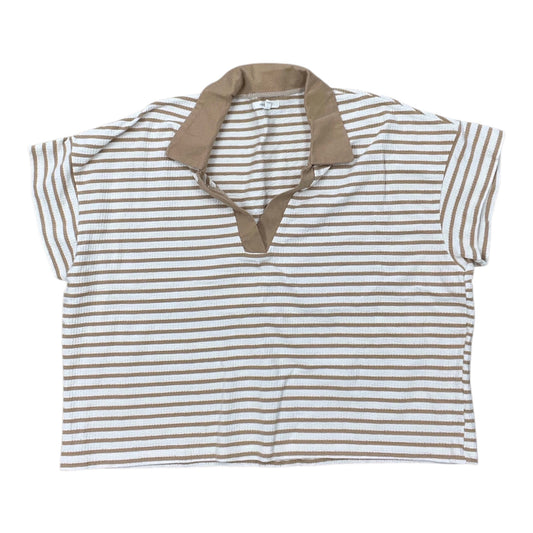 Top Ss By Maurices In Cream & Tan, Size:Xl