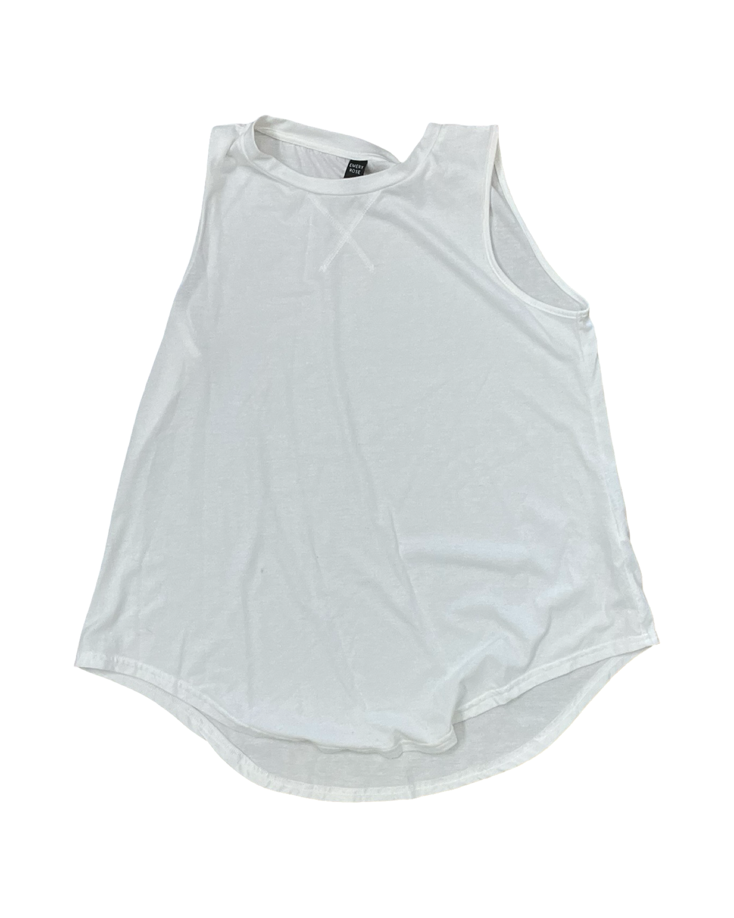 Top Sleeveless By Emery Rose In White, Size:S