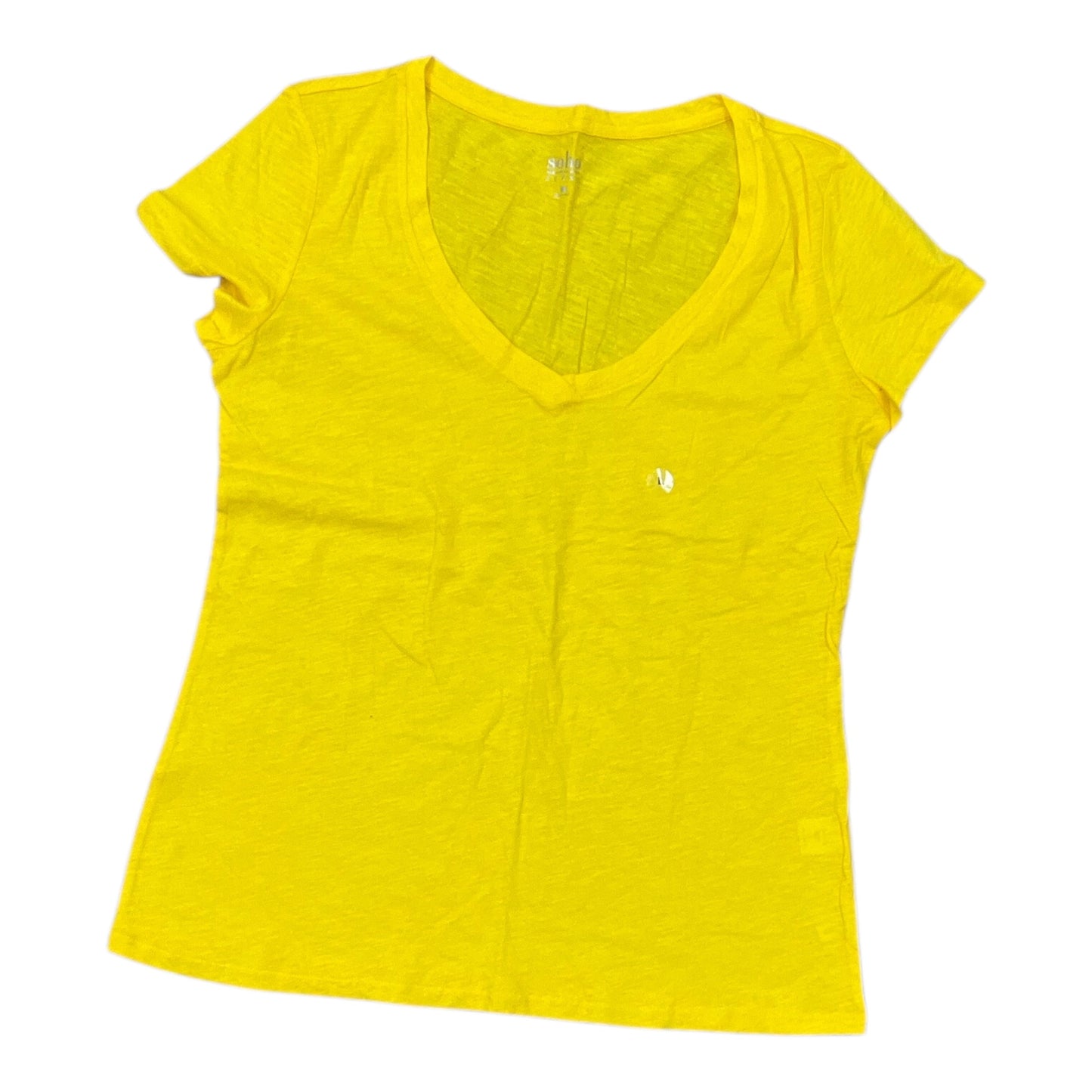 Top Ss Basic By Soho Apparel In Yellow, Size:L
