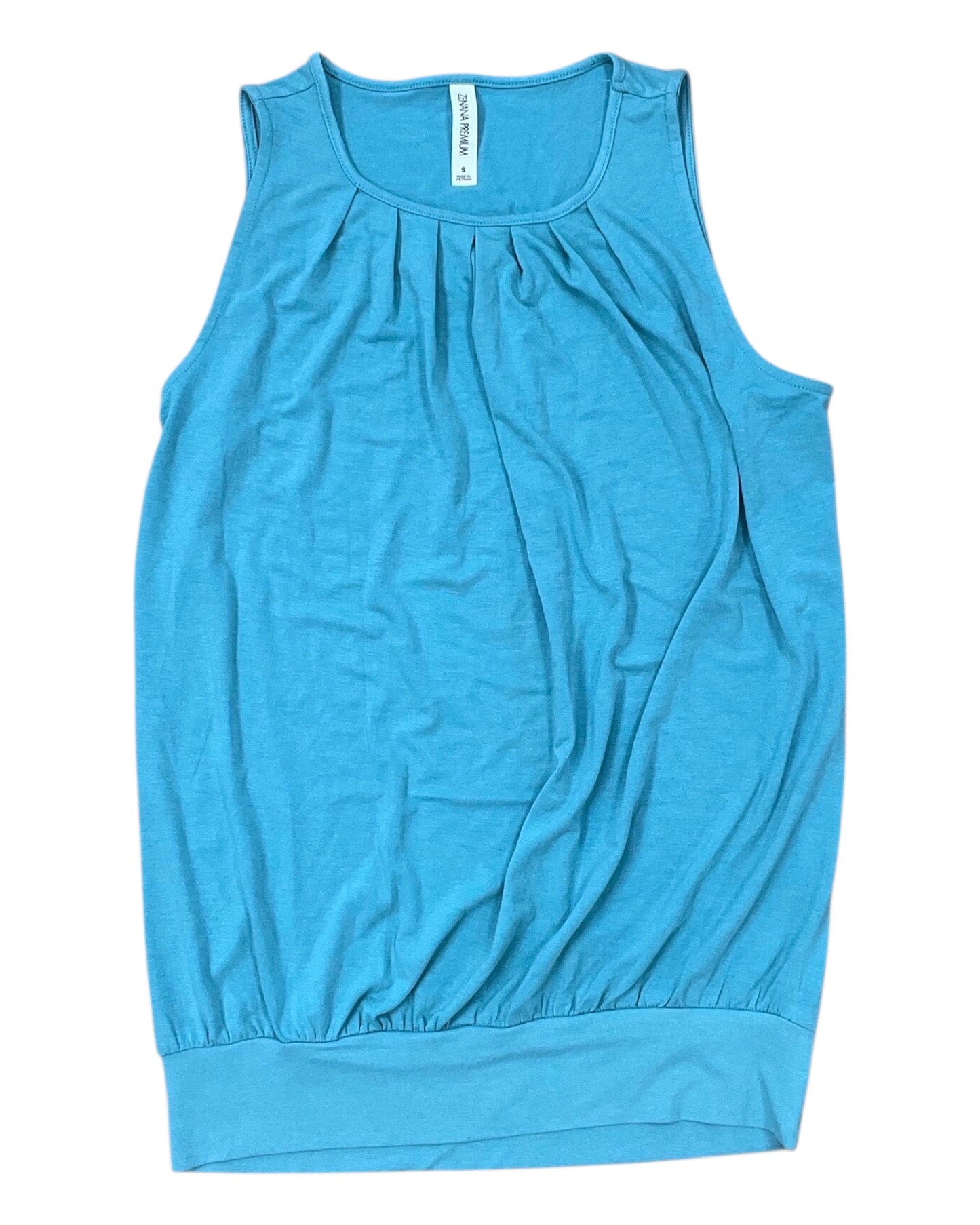 Top Sleeveless By Zenana In Teal, Size:S