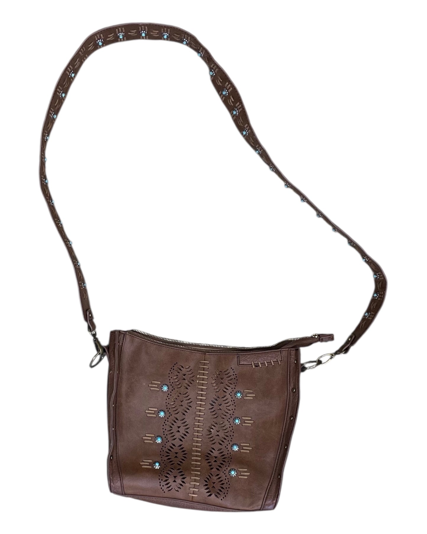 Crossbody By Clothes Mentor In Brown, Size:Medium