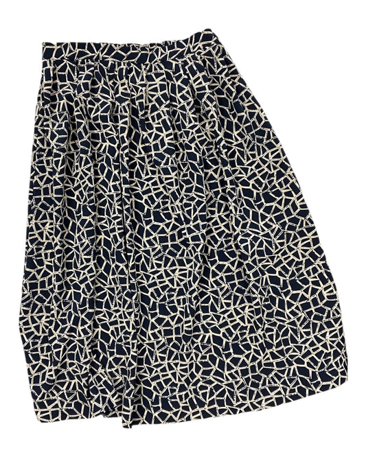 Skirt Midi By Leslie Fay In Black & Gold, Size:L