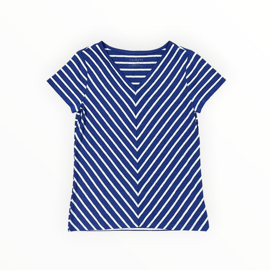 Top Ss By Talbots In Blue & White, Size:Xs
