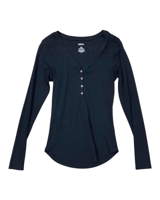 Top Ls By Sonoma In Black, Size:Xs