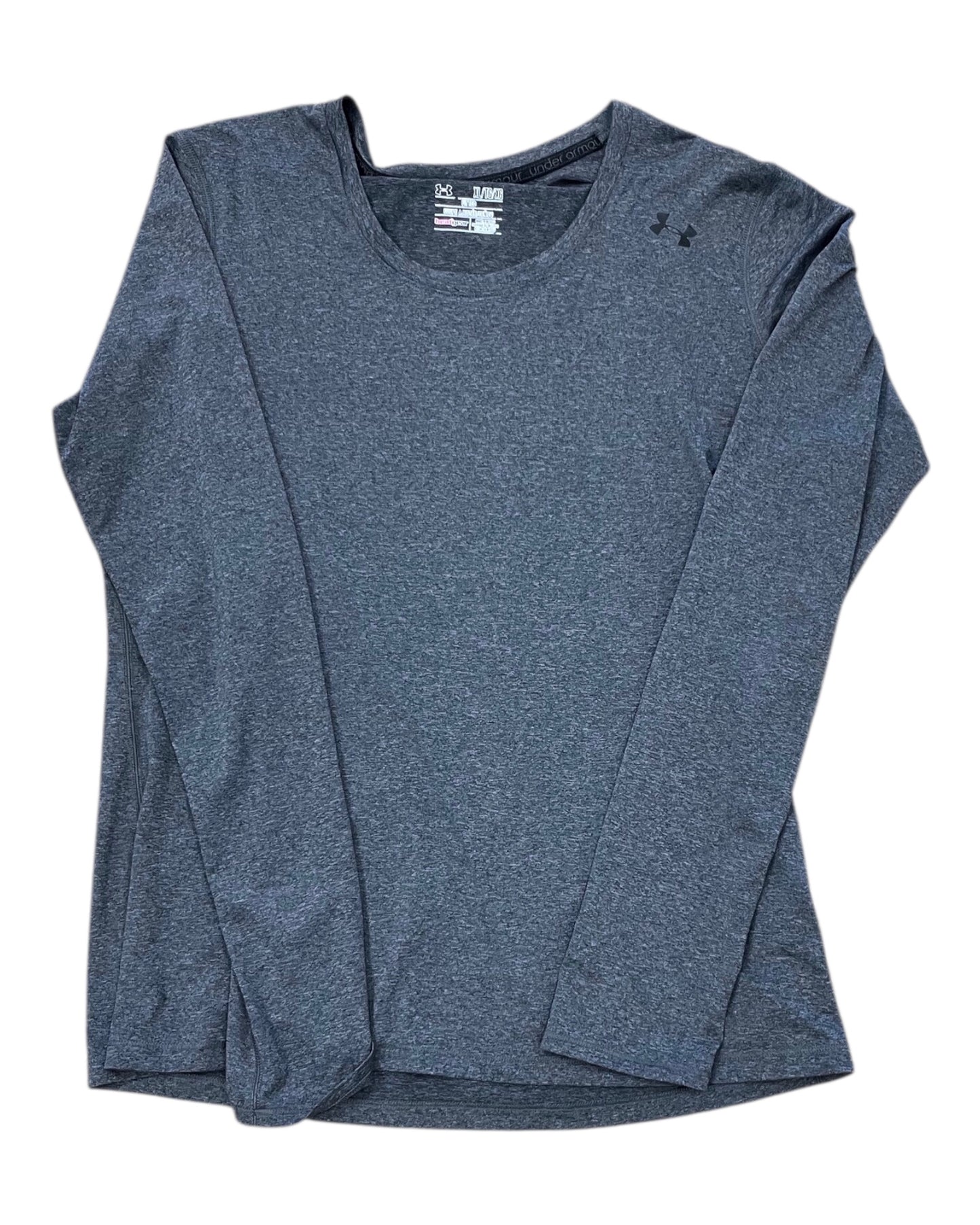 Athletic Top Ls Collar By Under Armour In Grey, Size:Xl