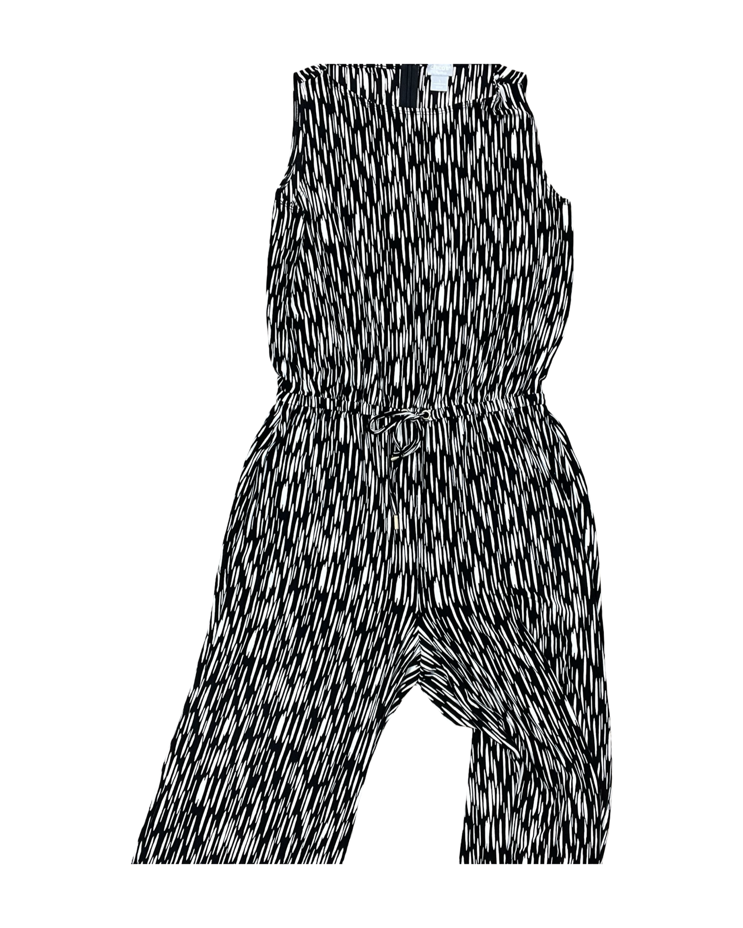 Jumpsuit By Chicos In Black & White, Size:M
