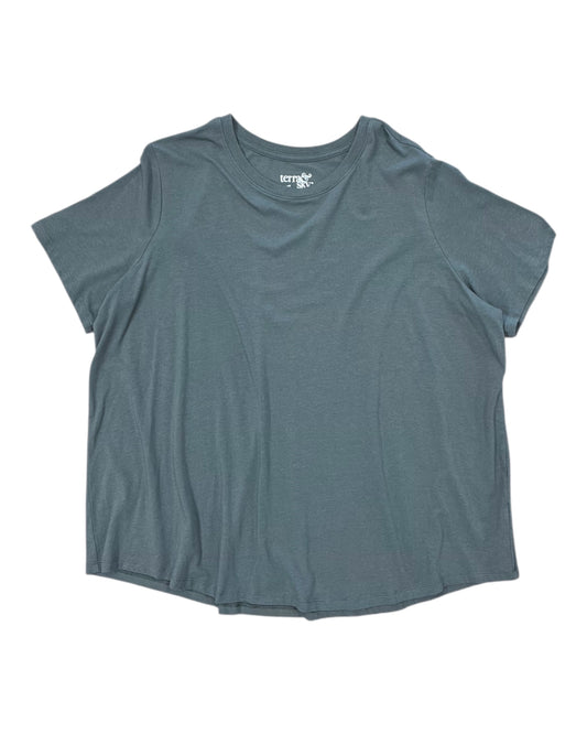 Top Ss Basic By Terra & Sky In Green, Size:2X