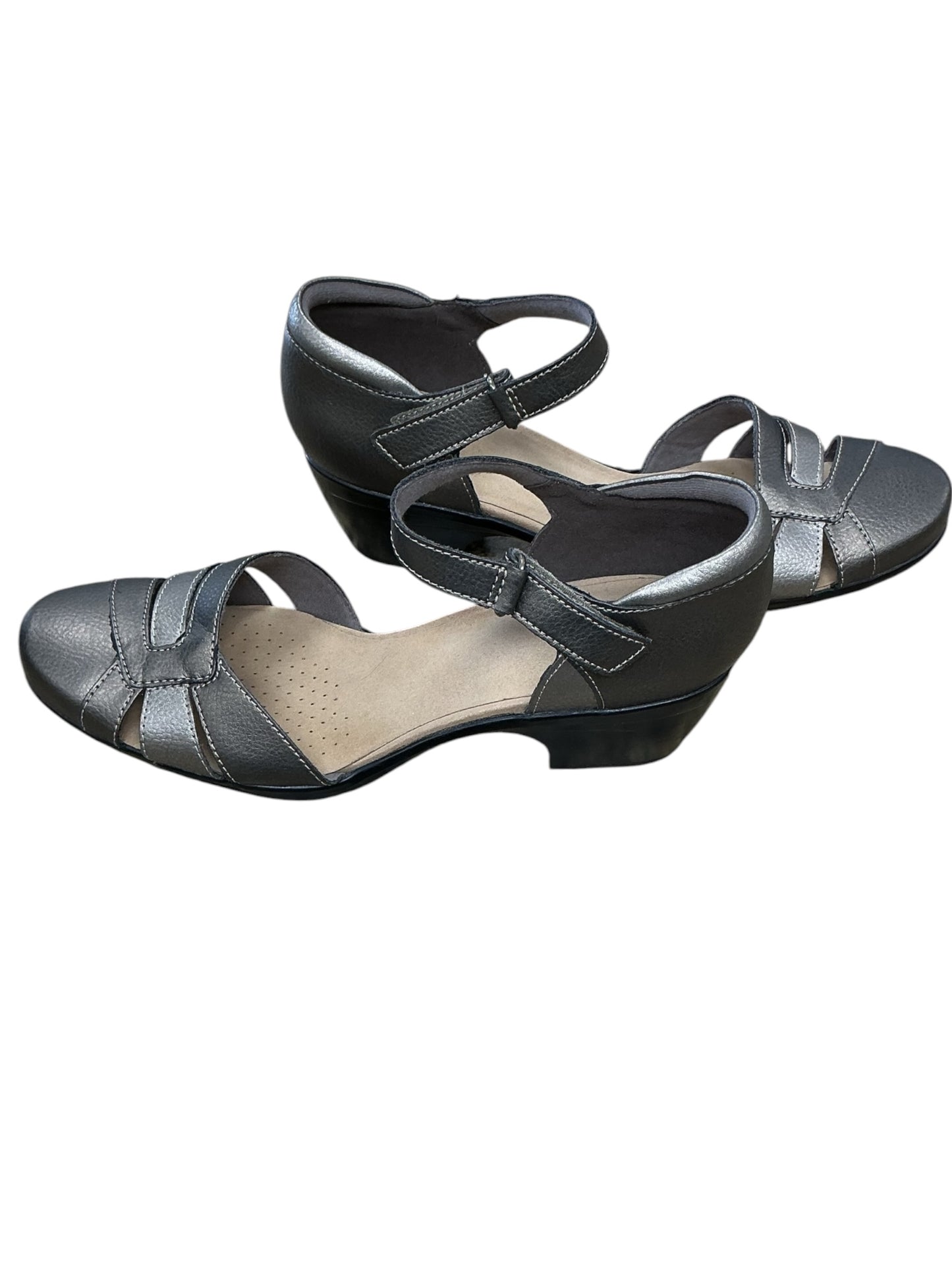 Sandals Heels Kitten By Clarks In Bronze, Size:11