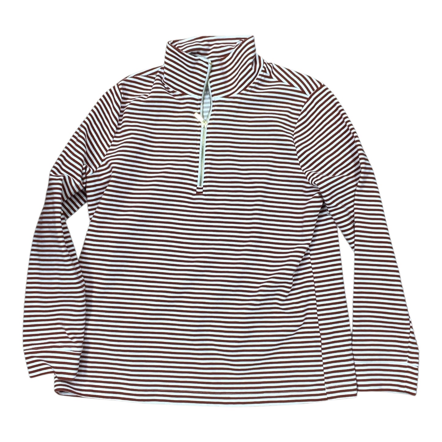Top Ls By Croft And Barrow In Brown & Cream, Size:L