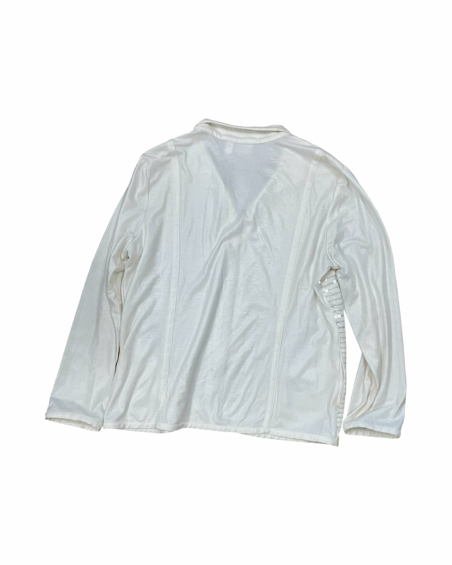 Jacket Denim By Chicos In Cream, Size:L