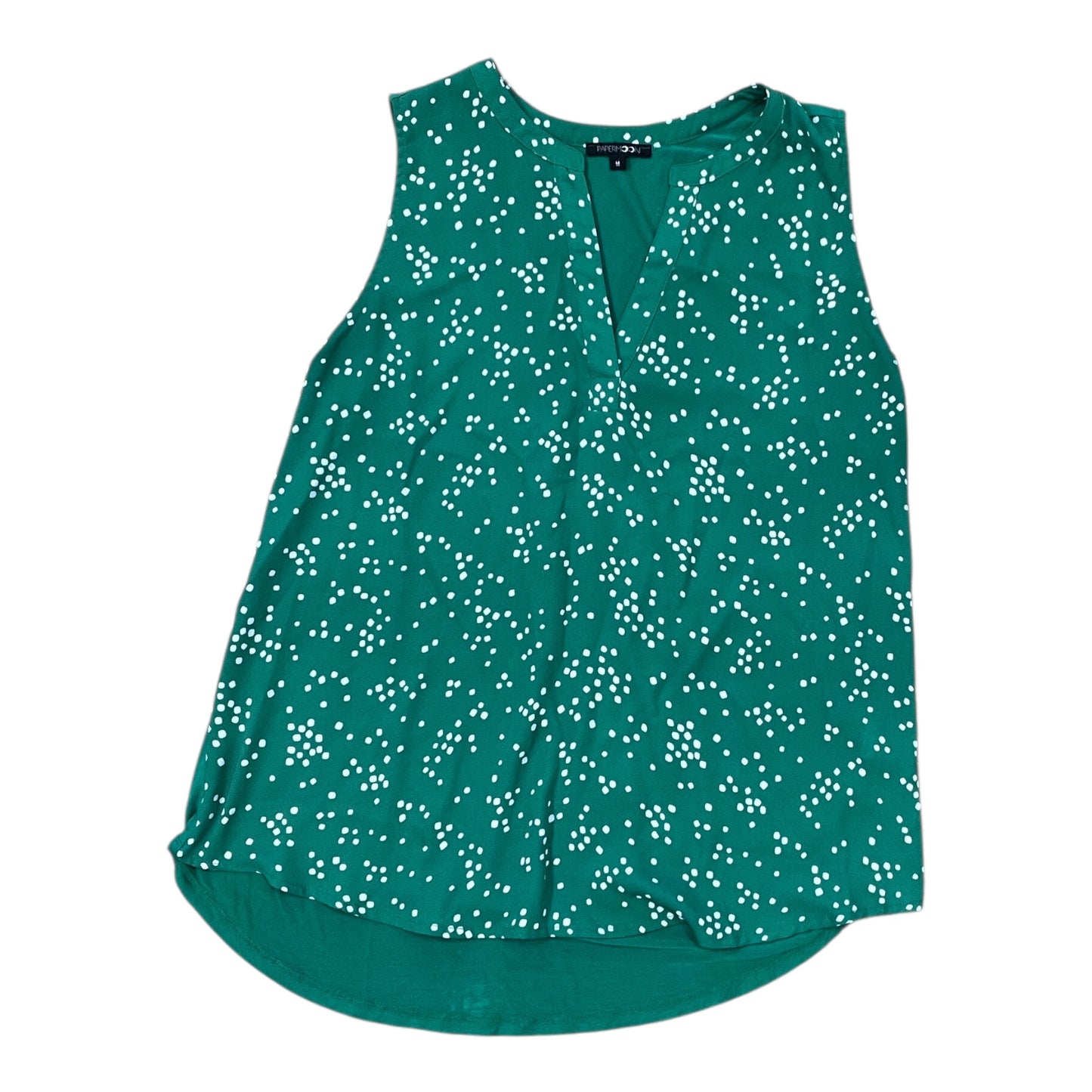 Tank Top By Papermoon In Green & White, Size:M