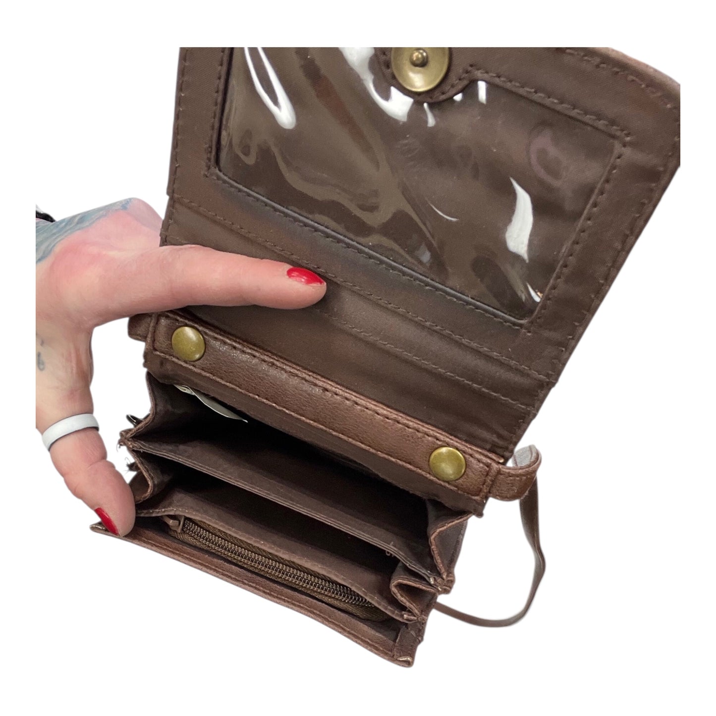 Crossbody By Clothes Mentor In Brown, Size:Small