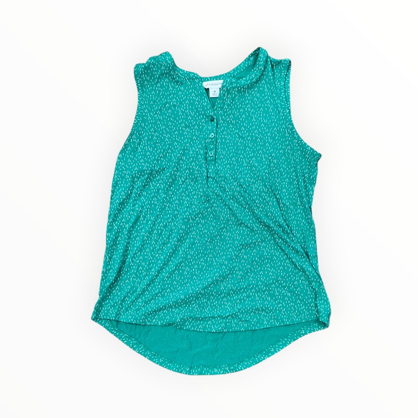 Top Sleeveless By Liz Claiborne In Green, Size:M
