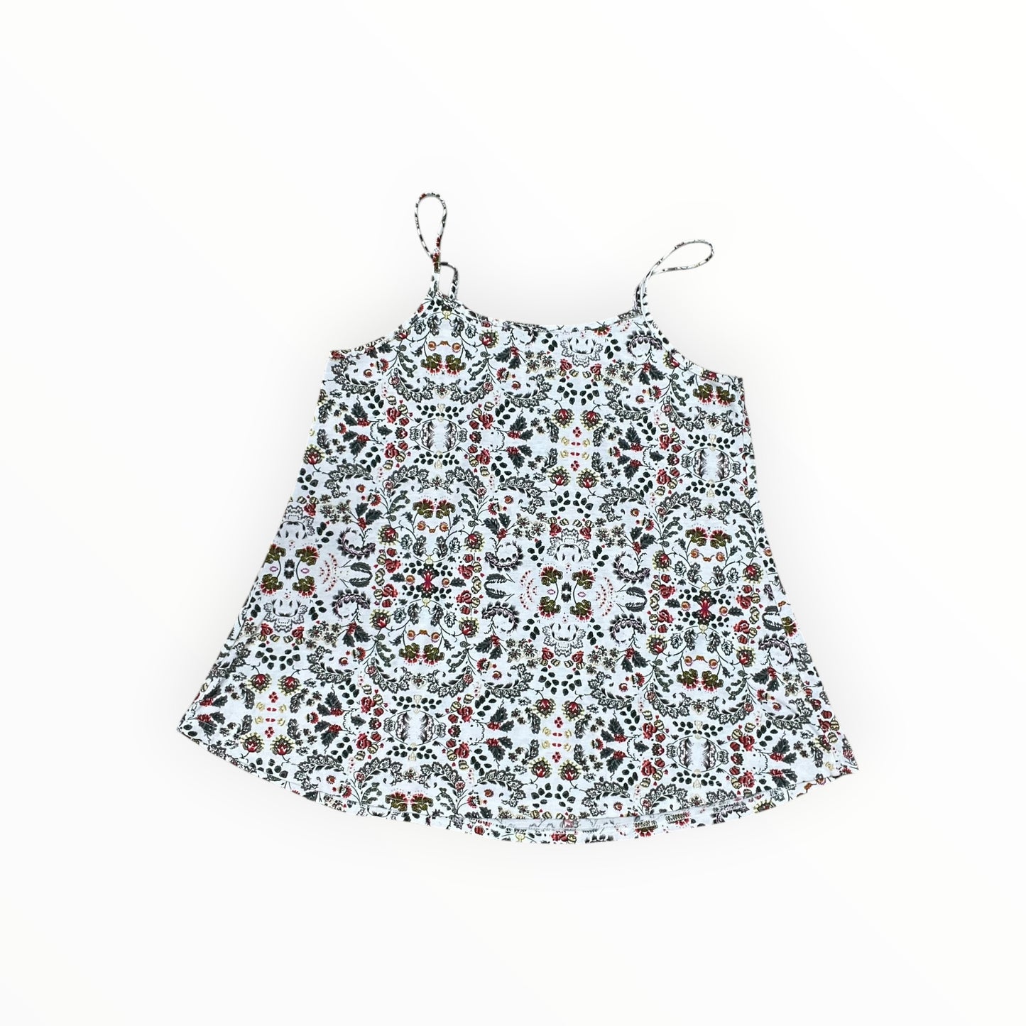 Top Cami By Clothes Mentor In Green & White, Size:M