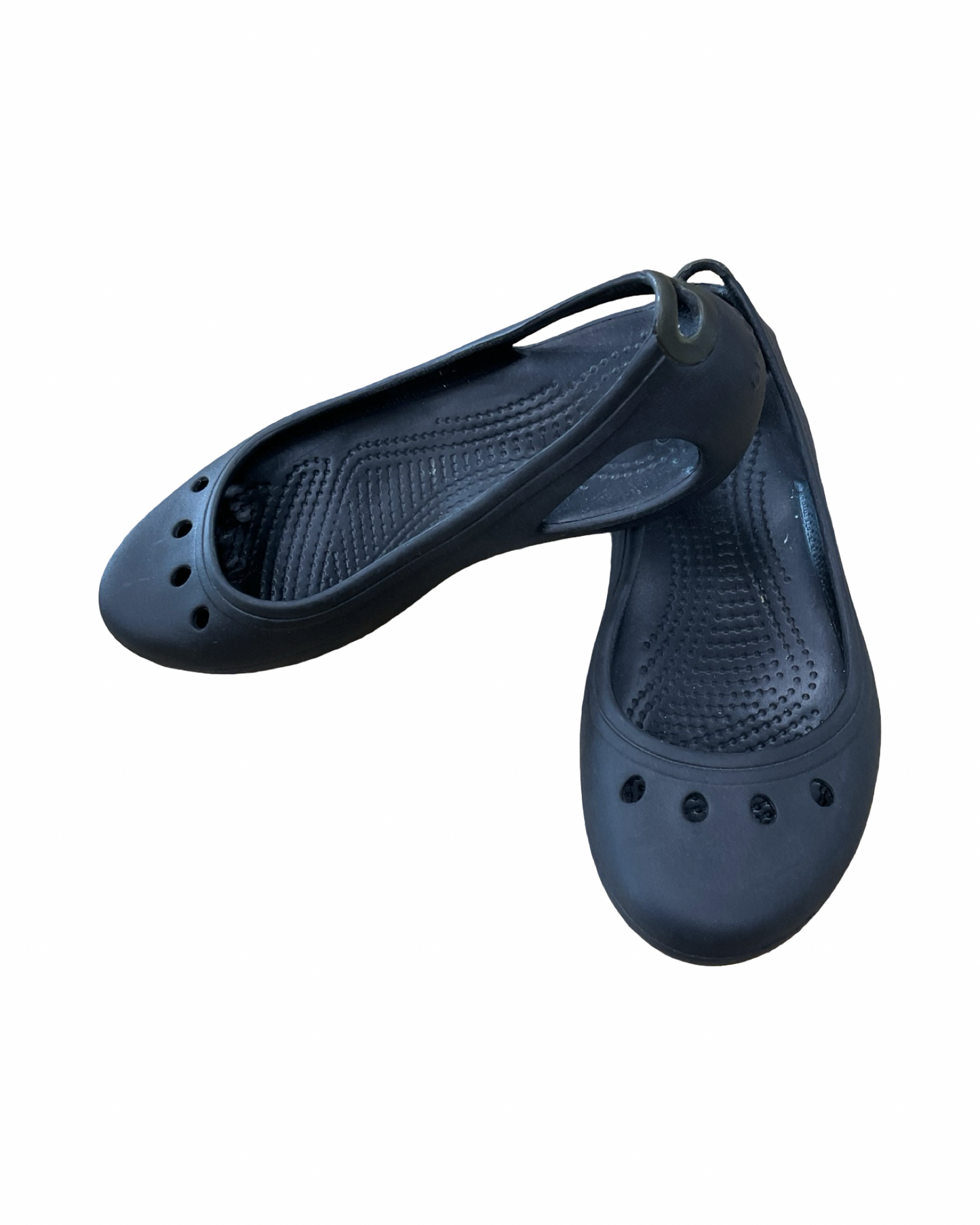 Shoes Flats By Crocs In Black, Size:5