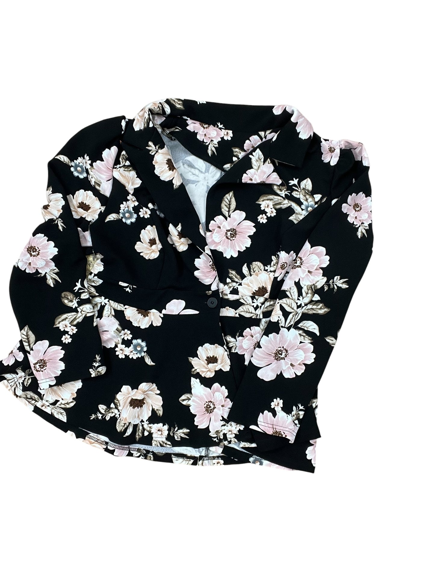 Blazer By Shein In Black, Size:1X
