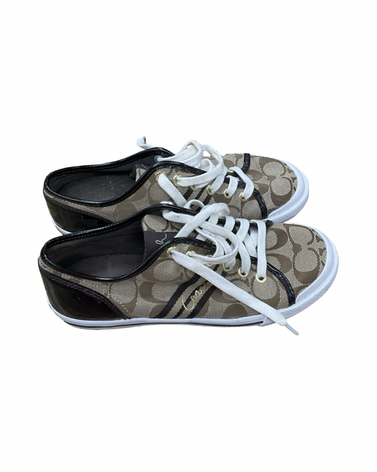 Shoes Designer By Coach In Brown & Tan, Size:8
