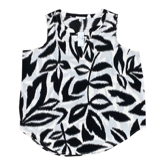 Top Sleeveless By Maurices In Black & Cream, Size:1X