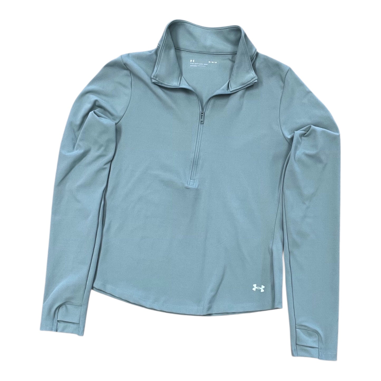 Athletic Top Ls Collar By Under Armour In Green, Size:M