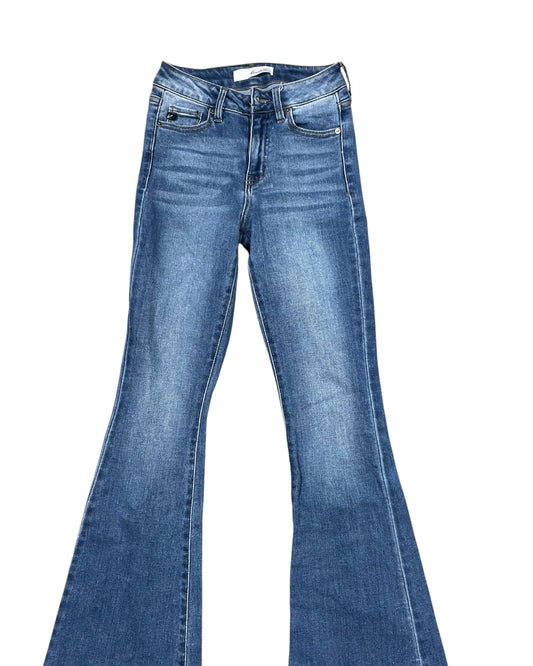 Jeans Flared By Kancan In Blue Denim, Size:2