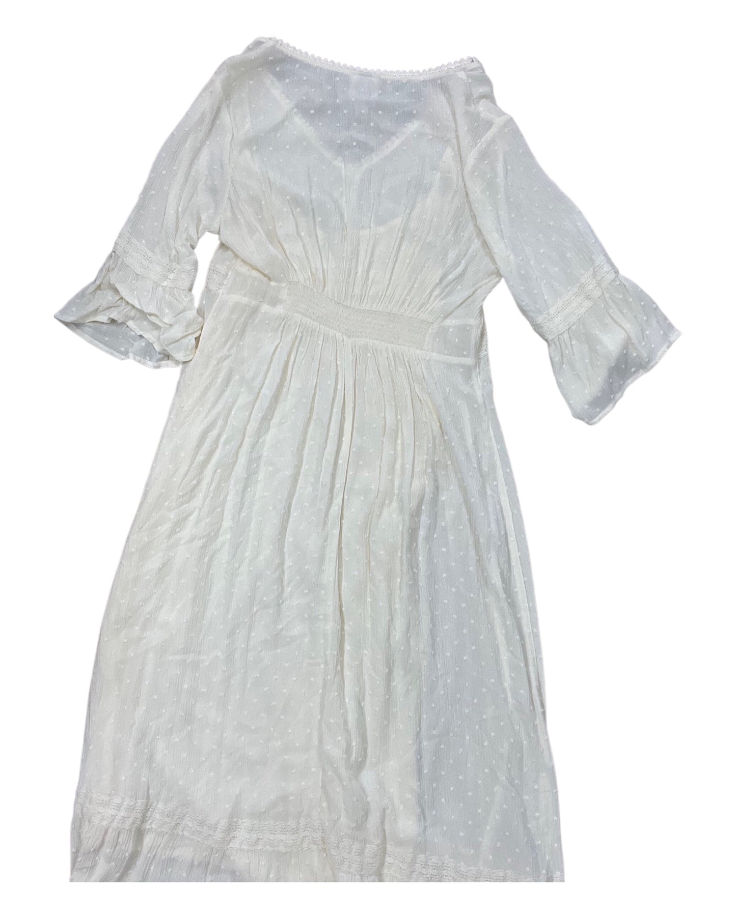 Dress Casual Maxi By Knox Rose In Cream, Size:M
