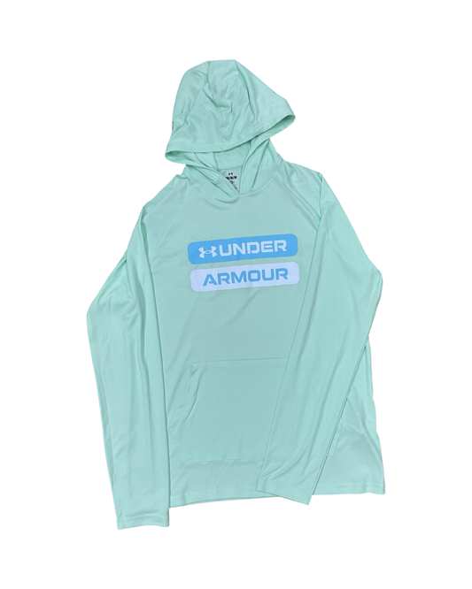 Athletic Top Ls Hoodie By Under Armour In Green, Size:M
