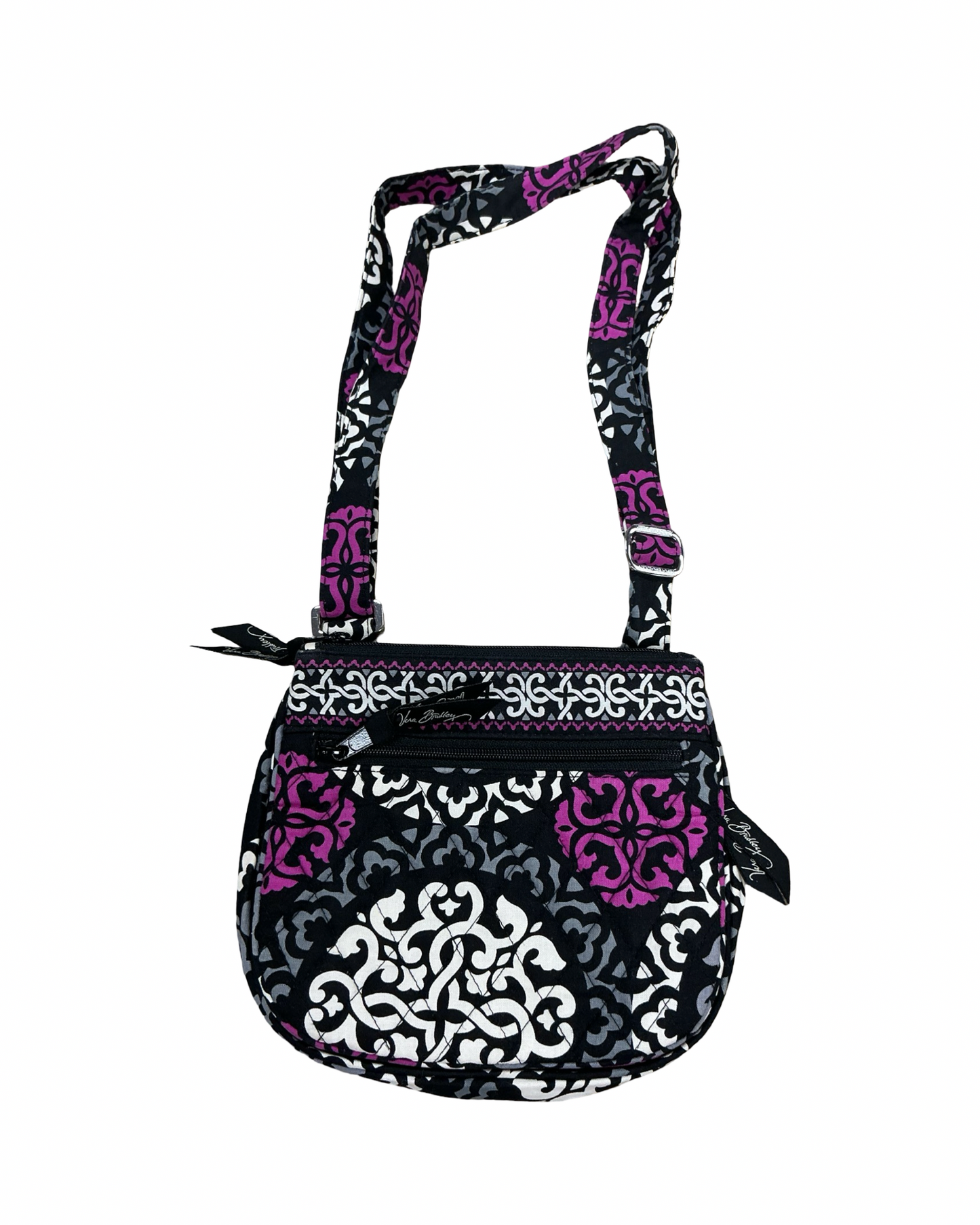 Crossbody By Vera Bradley In Black & Grey, Size:Small