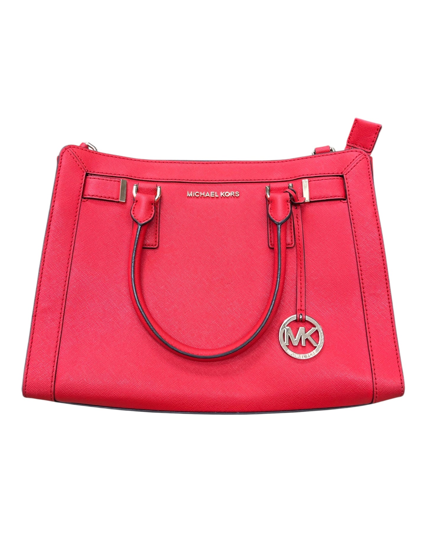 Handbag Designer By Michael Kors In Orange, Size:Medium