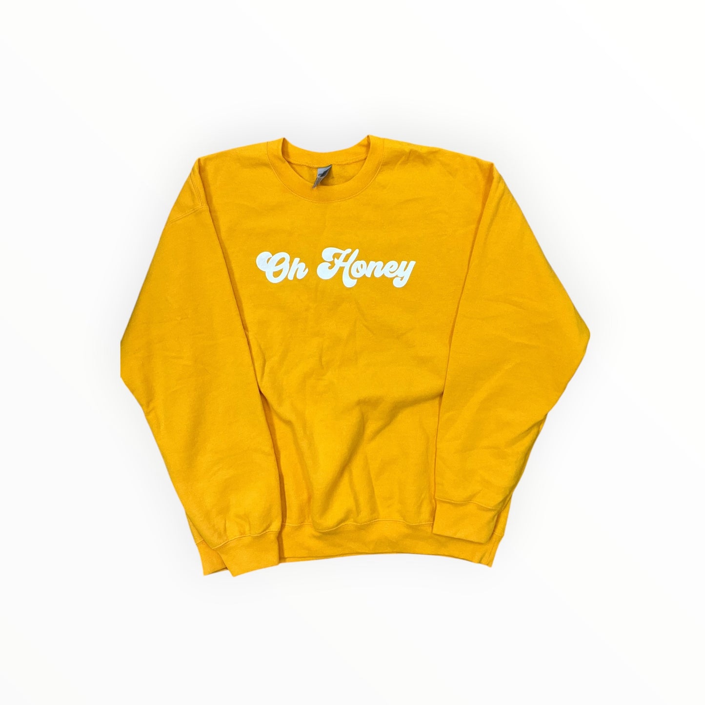 Sweatshirt Collar By Gildan In Yellow, Size:L