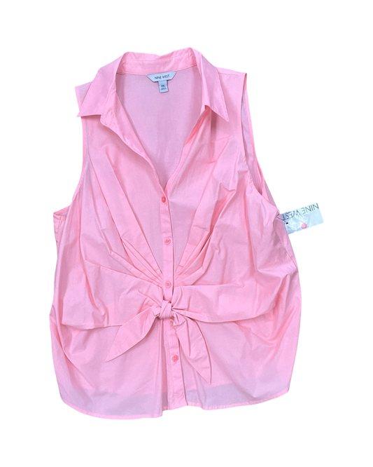 Top Sleeveless By Nine West In Pink, Size:Xxl