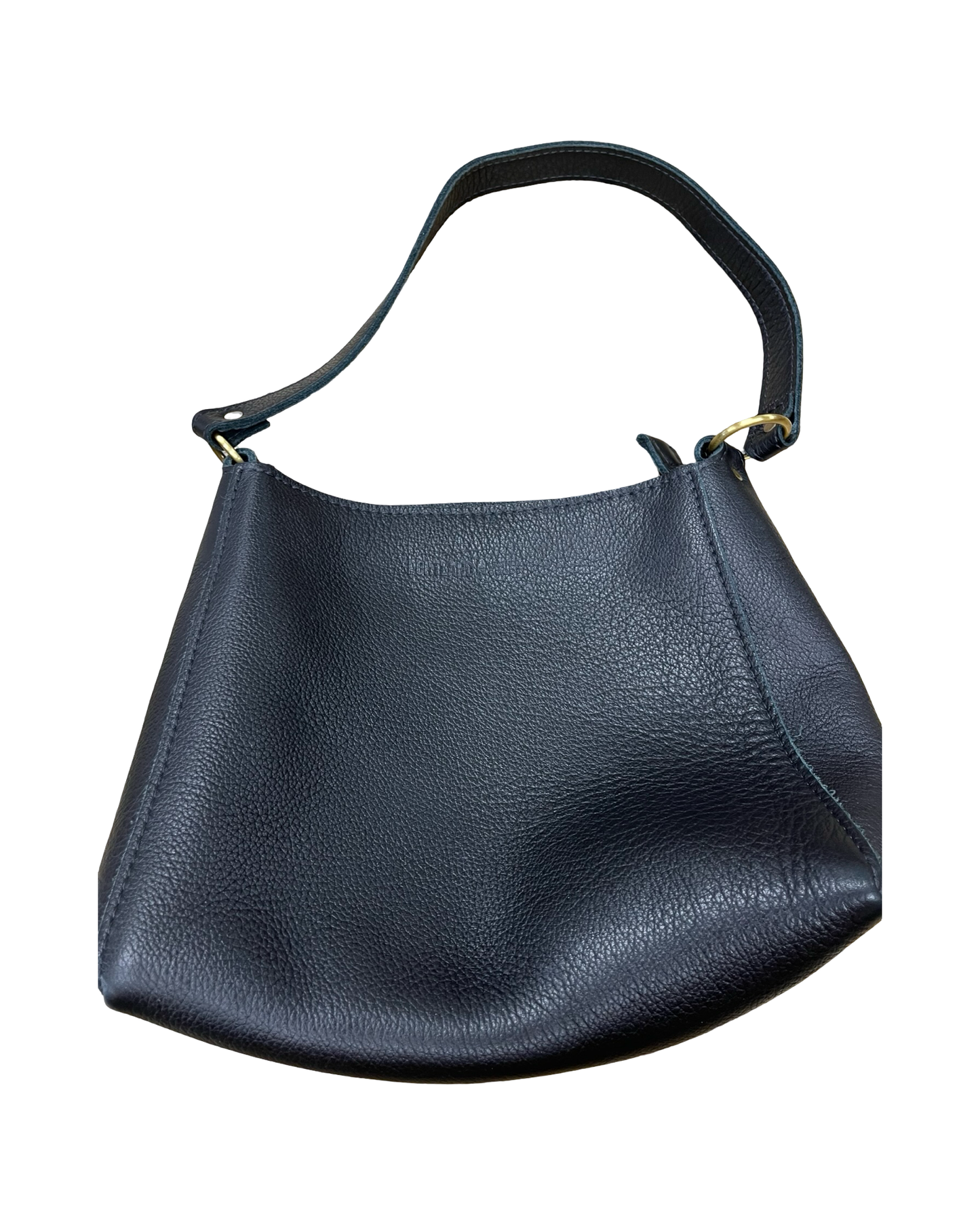 Handbag Leather By Portland Leather In Black, Size:Medium