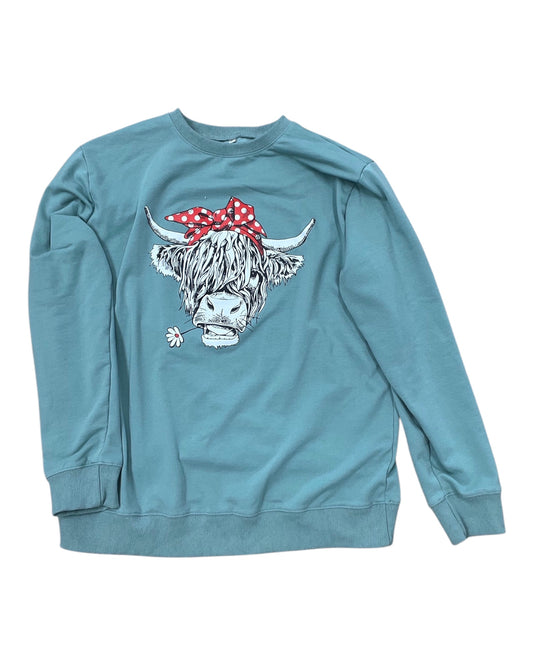 Sweatshirt Crewneck By Clothes Mentor In Green, Size:L