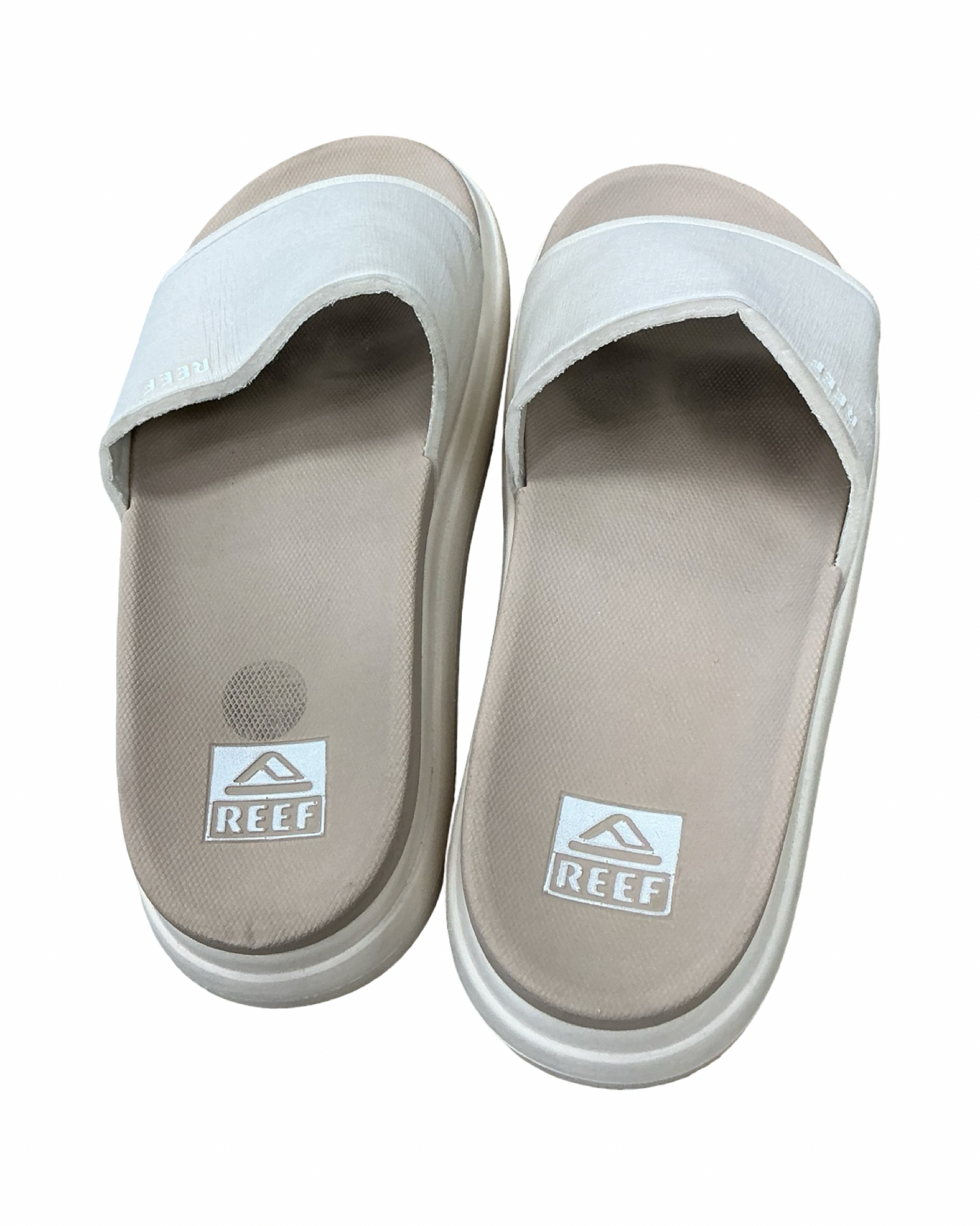 Sandals Heels Platform By Reef In Cream, Size:8