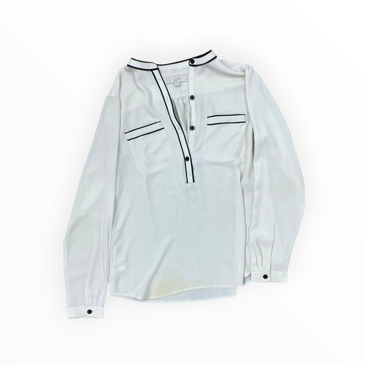 Top Ls By Loft In Cream, Size:Sp