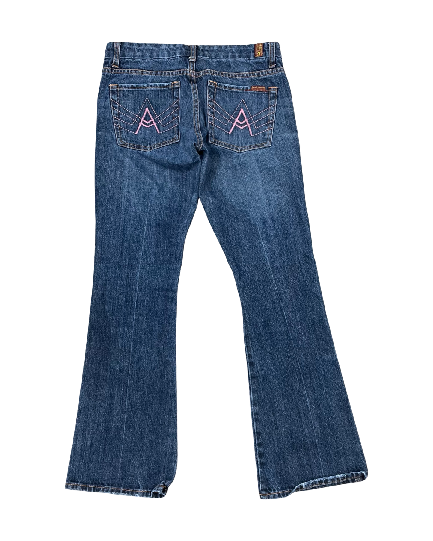 Jeans Flared By Seven 7 In Blue Denim, Size:6