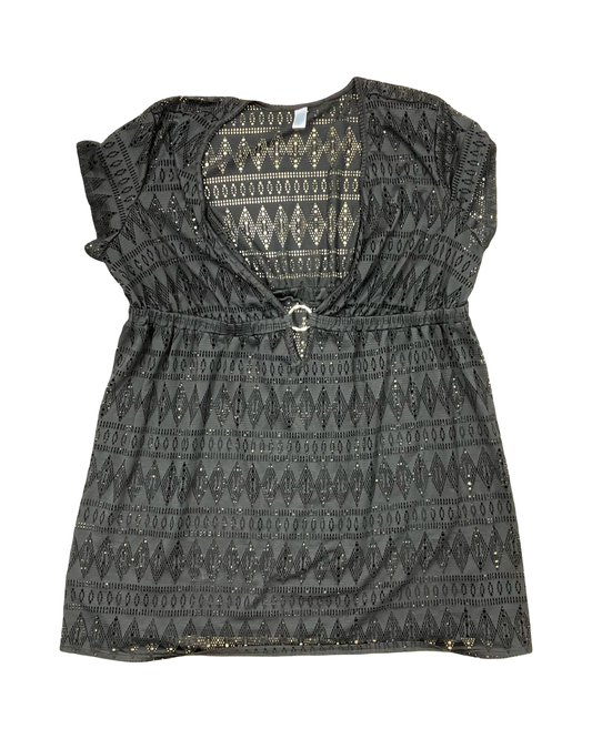 Swimwear Cover-Up By Clothes Mentor In Black, Size:1X