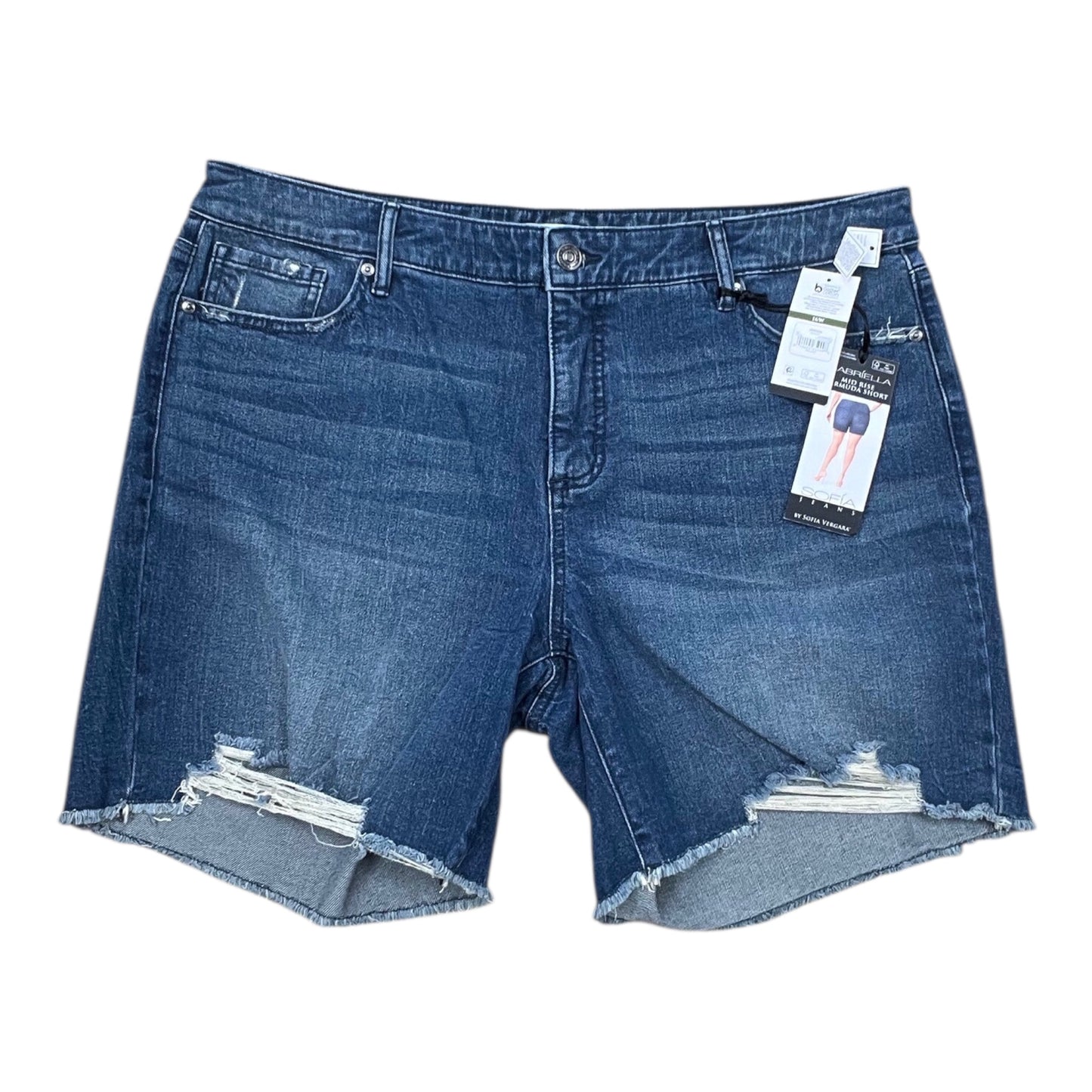 Shorts By Sofia By Sofia Vergara In Blue Denim, Size:16