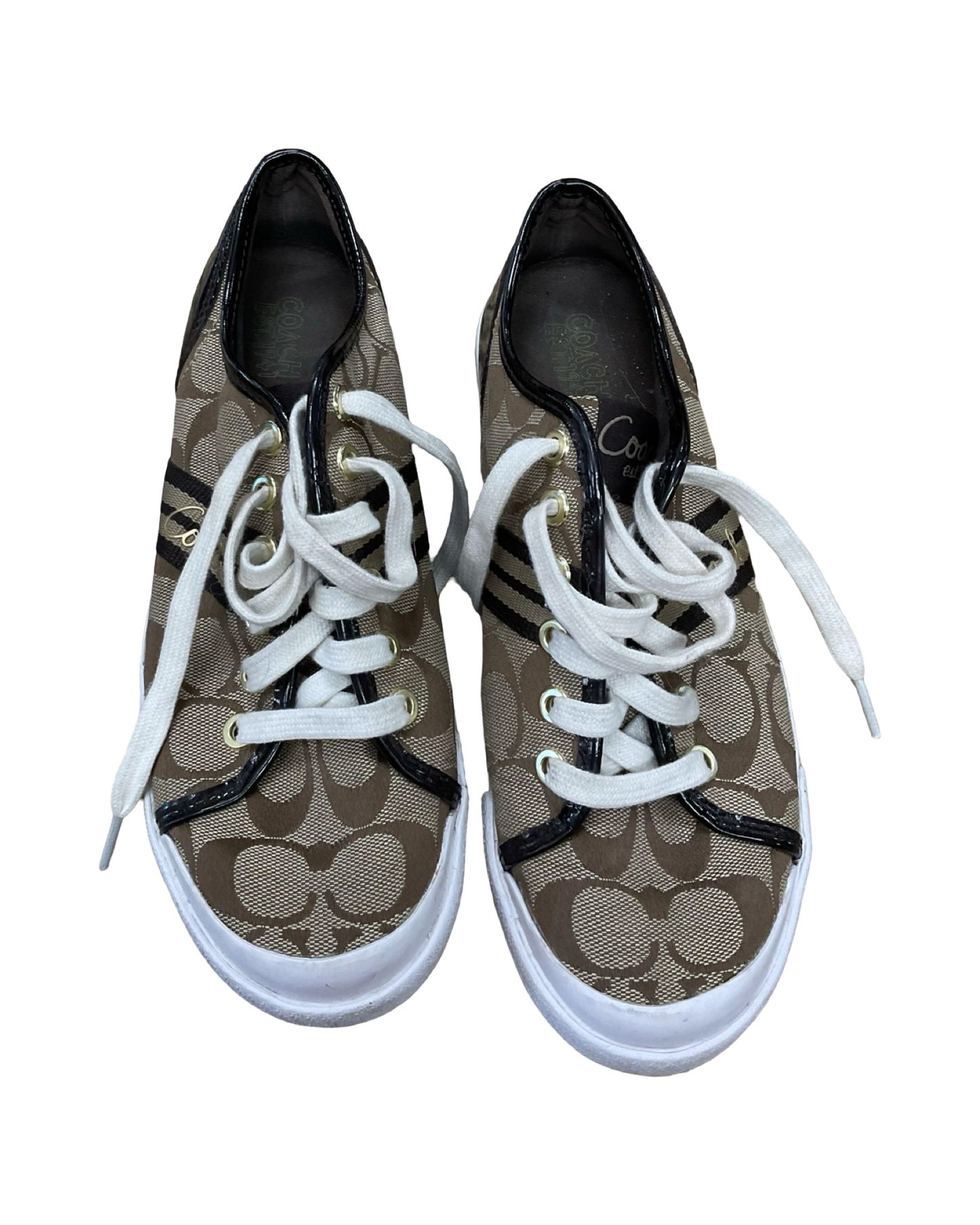 Shoes Designer By Coach In Brown & Tan, Size:8