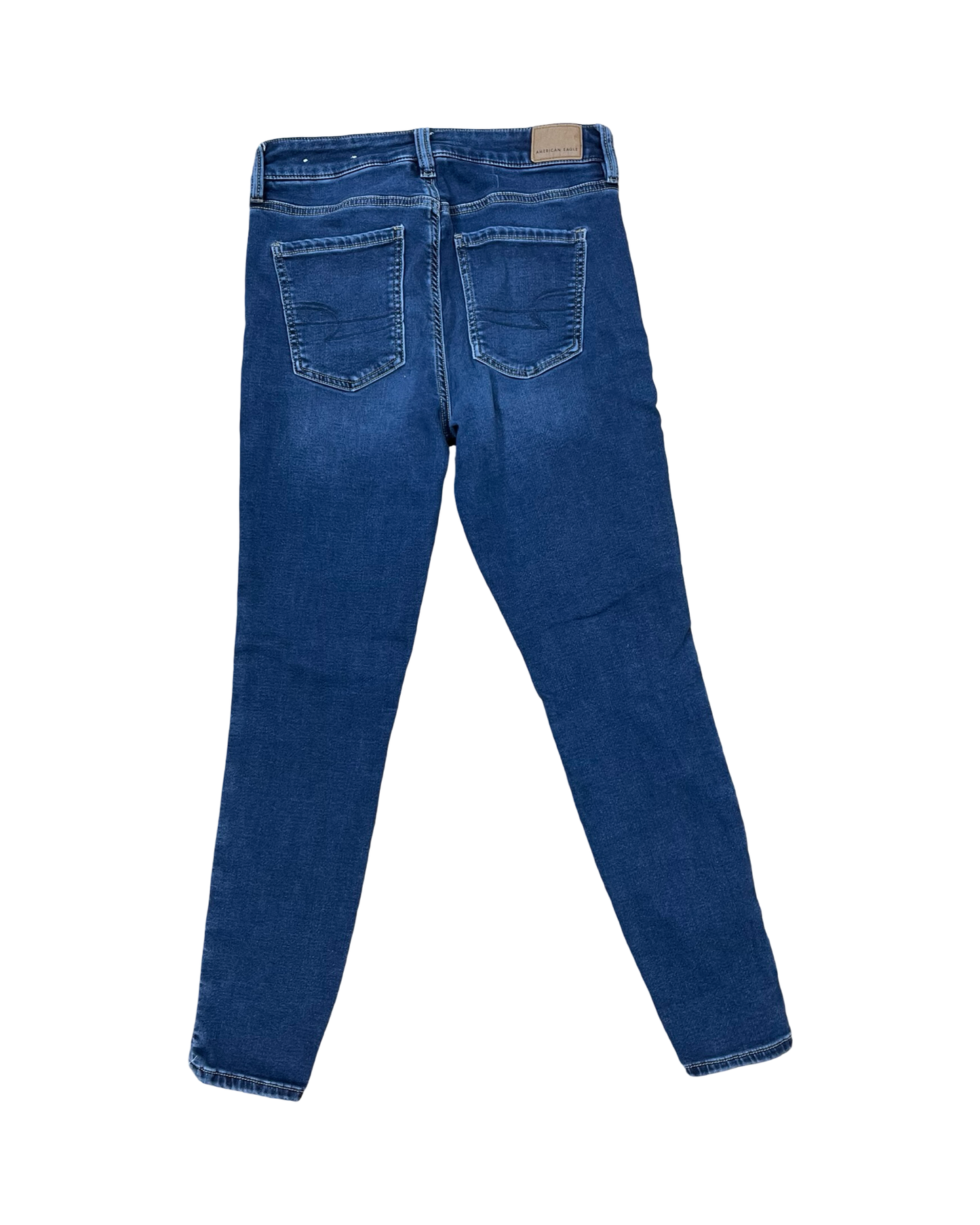Jeans Skinny By American Eagle In Blue Denim, Size:8