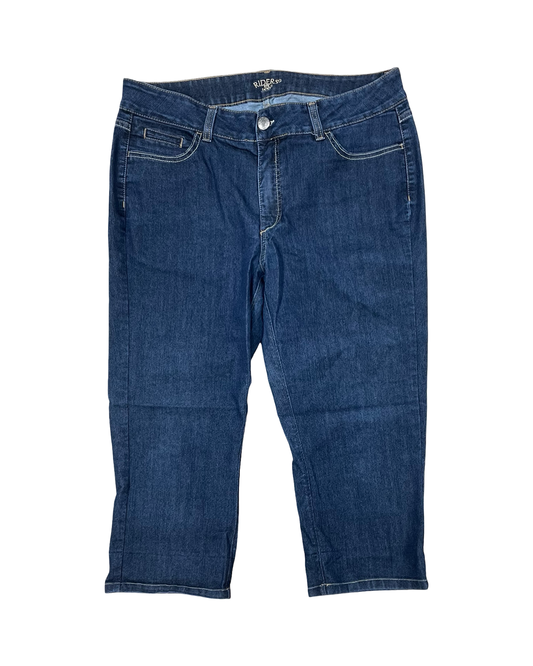 Jeans Cropped By Riders In Blue Denim, Size:16