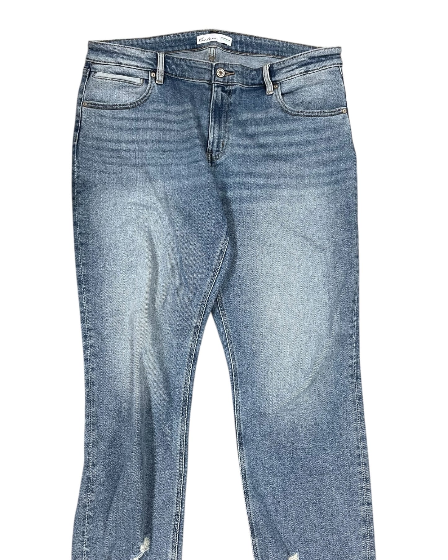 Jeans Flared By Kancan In Black Denim, Size:8L