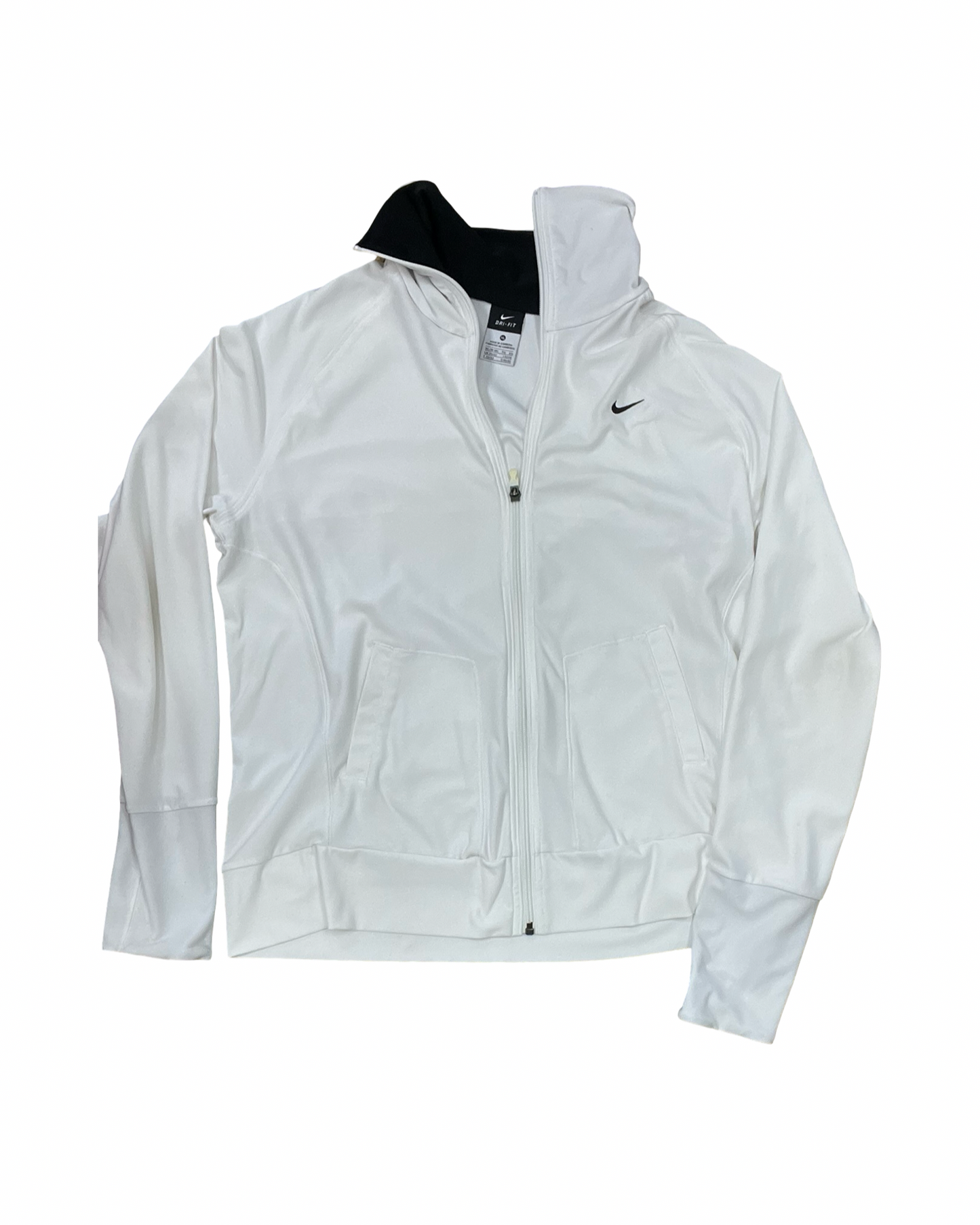 Athletic Jacket By Nike In White, Size:Xl