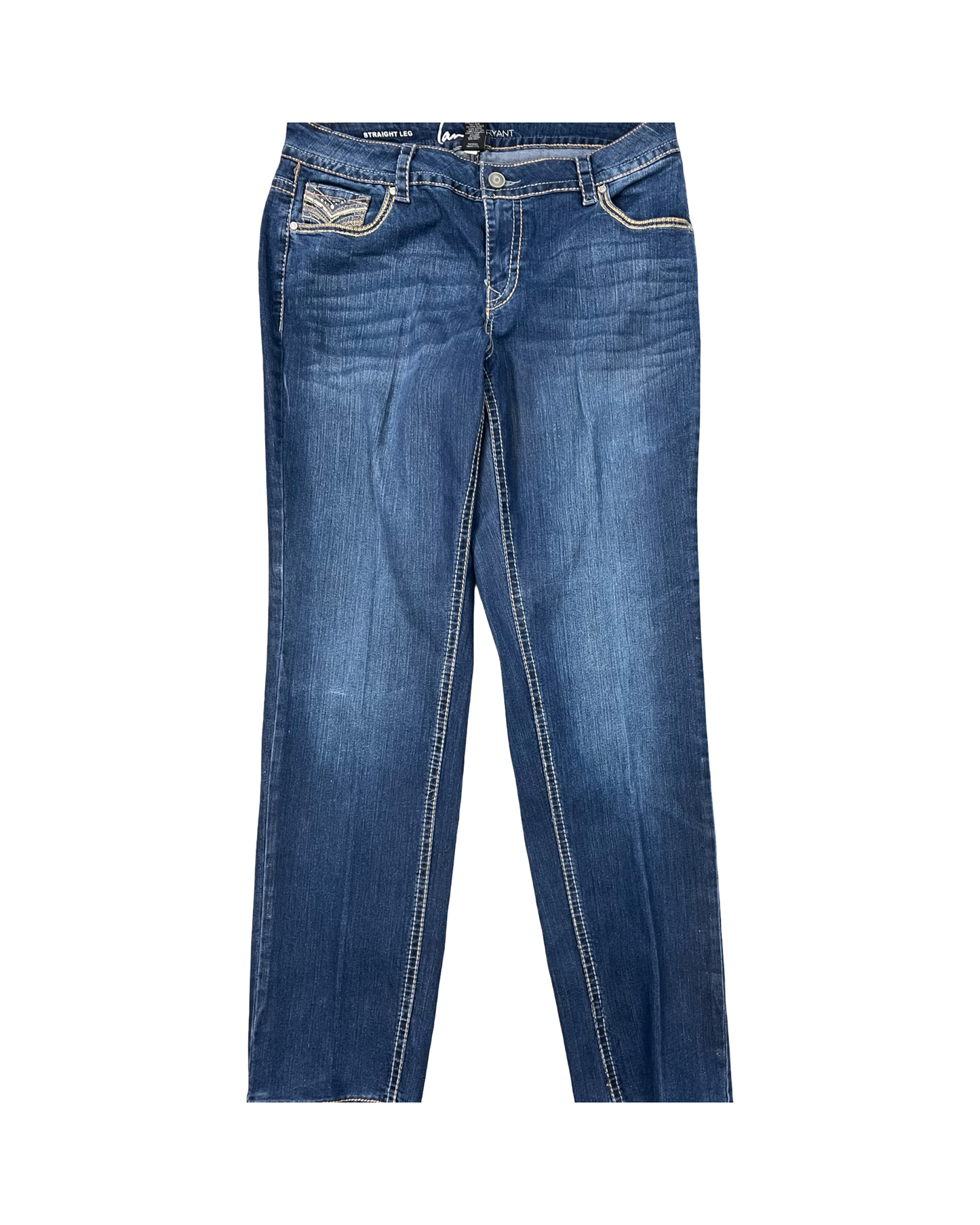 Jeans Straight By Lane Bryant In Blue Denim, Size:14