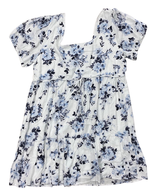 Dress Casual Midi By Maurices In Blue & White, Size:Xl