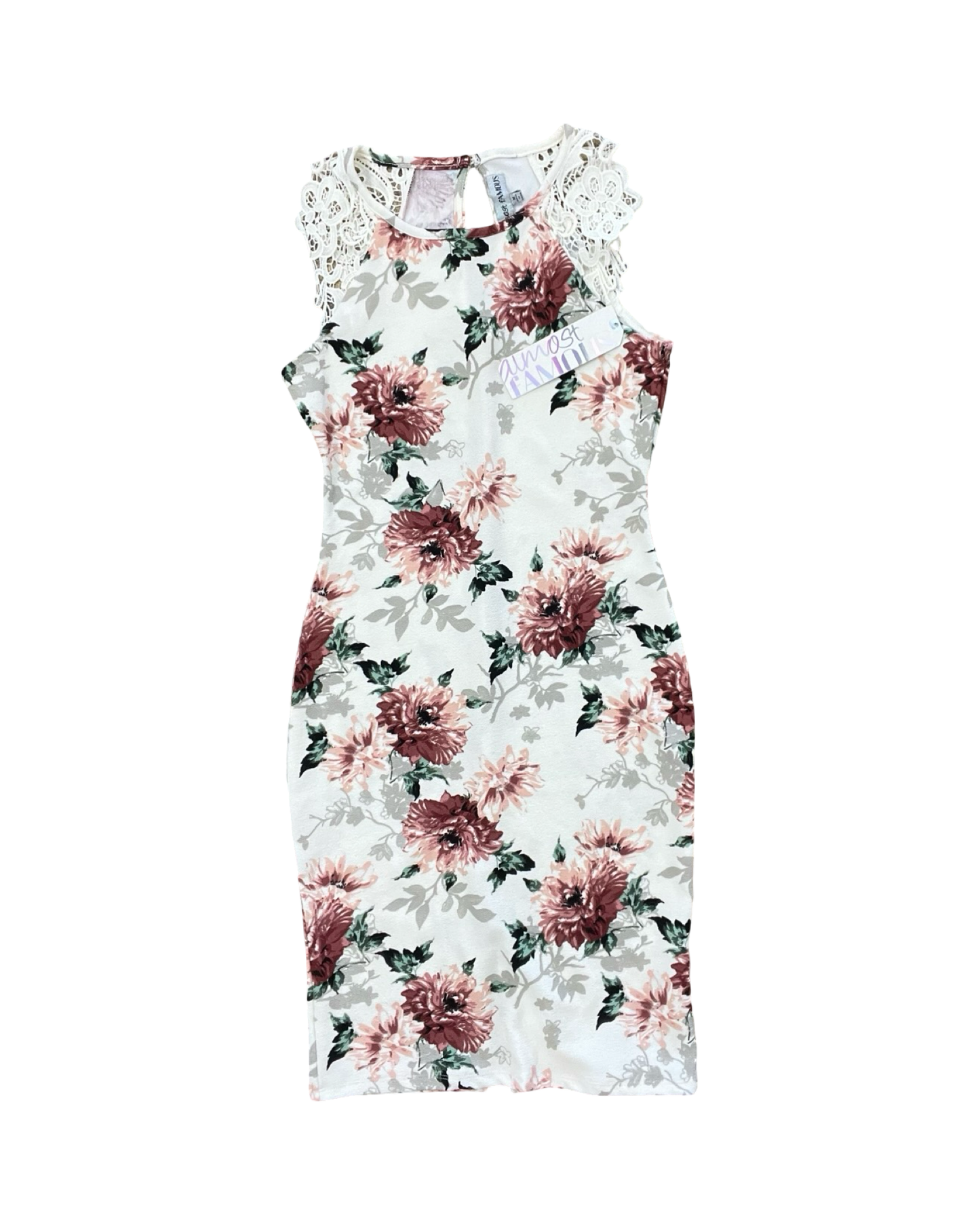 Dress Party Midi By Almost Famous In Floral Print, Size:M