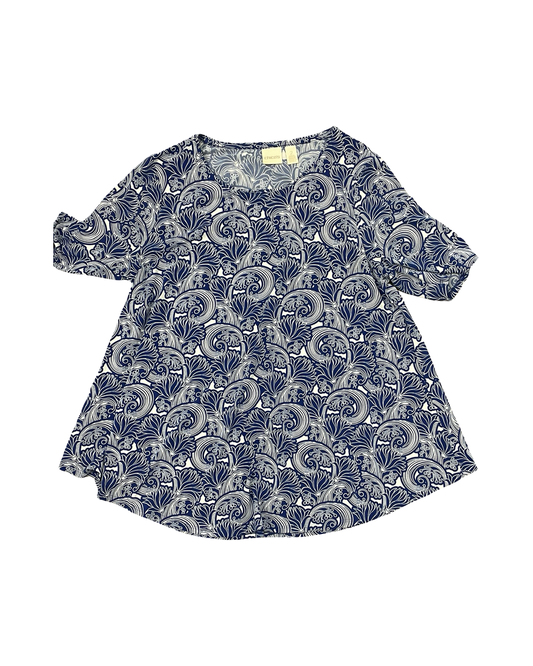 Top Ss By Chicos In Blue & White, Size:L