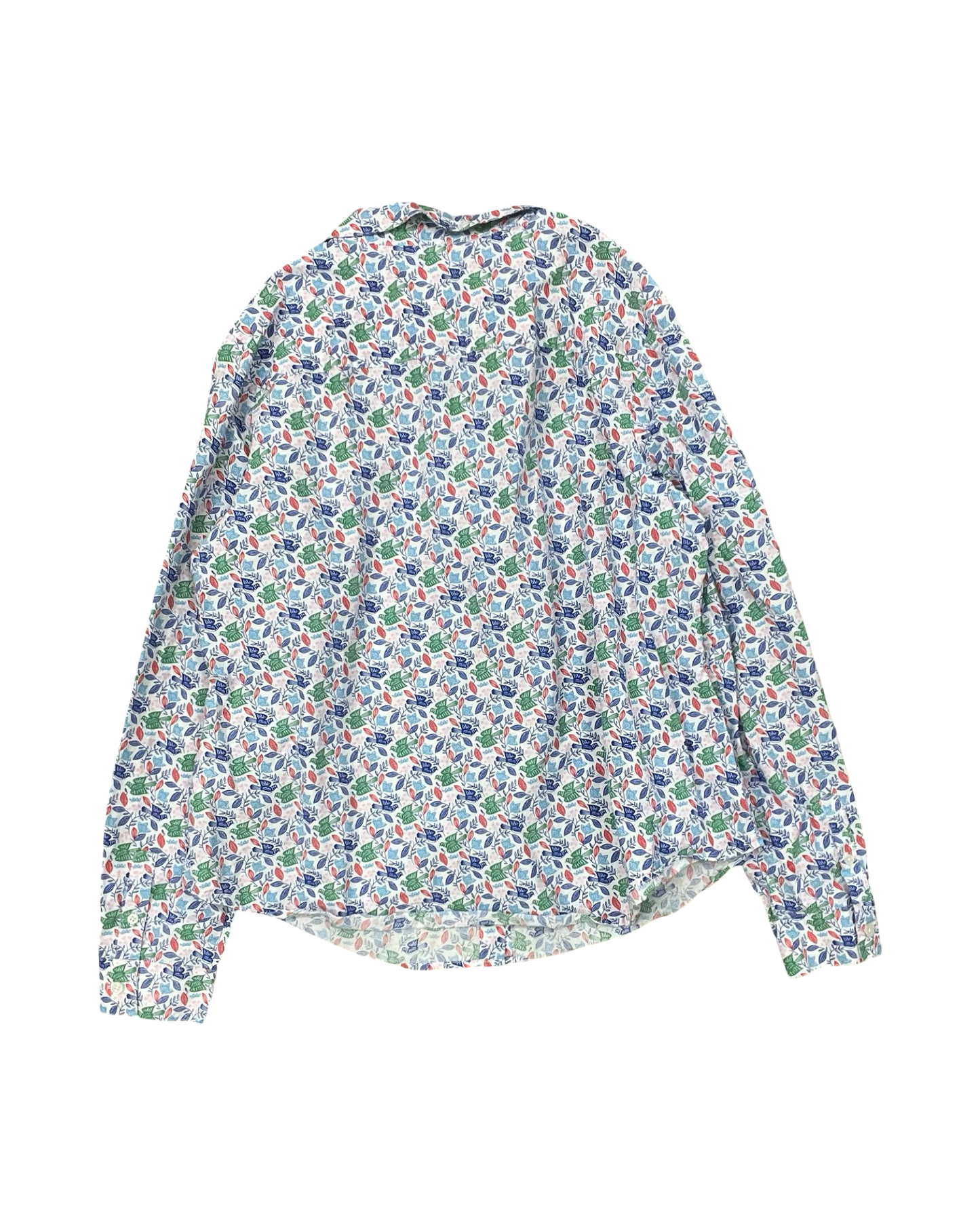 Blouse Ls By Boden In Blue & White, Size:L
