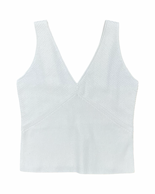 Top Sleeveless By Banana Republic In Cream, Size:L