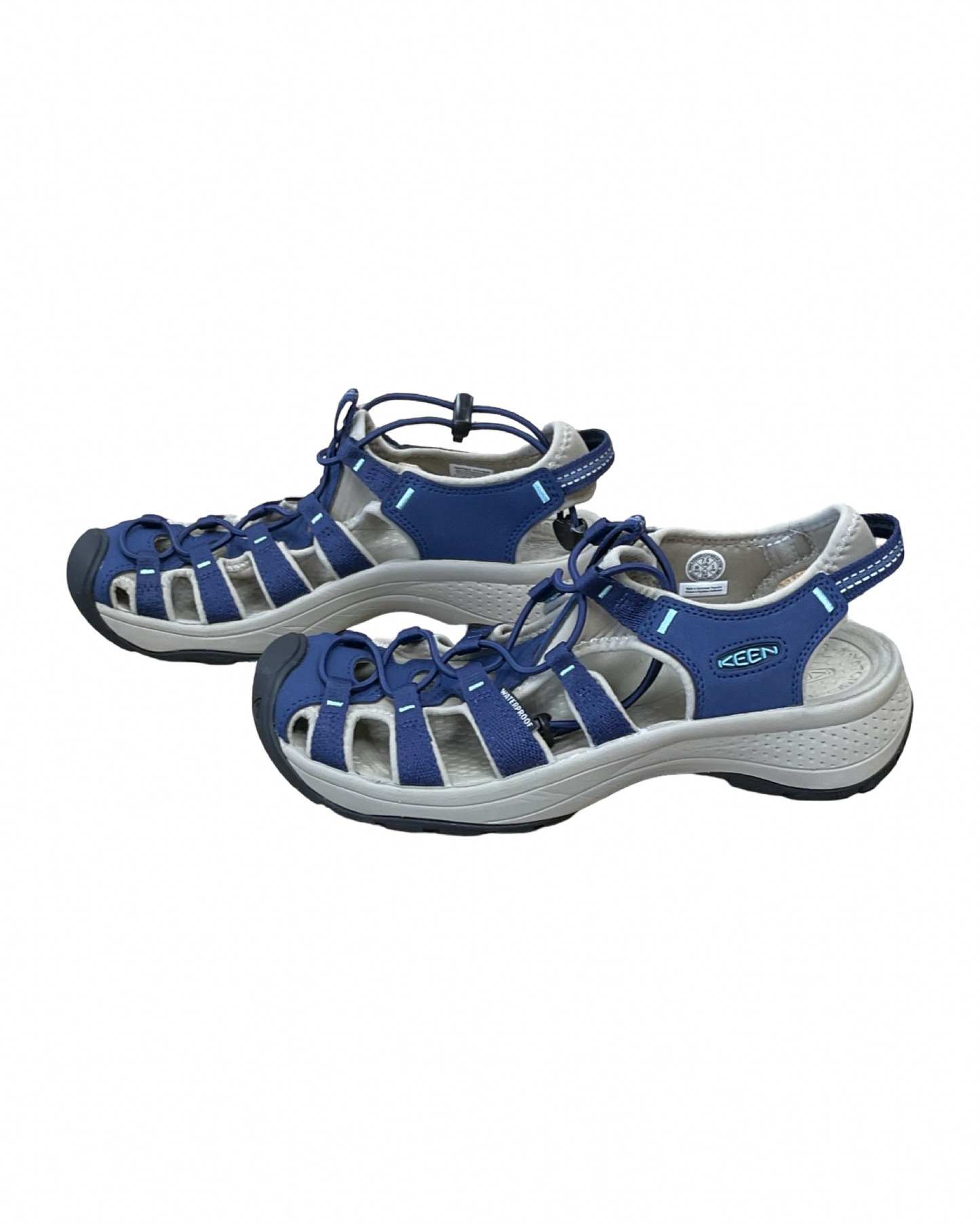 Sandals Flats By Keen In Blue, Size:7.5